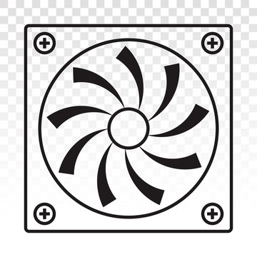 recommend clip art: PC fan / computer fan line art icons for apps or website