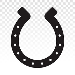 Horseshoe or horse shoe flat vector icon for apps and websites