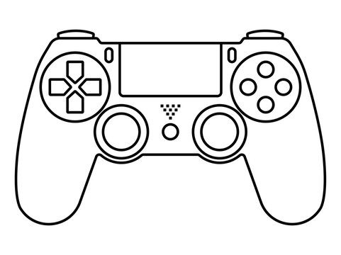 Vettoriale Stock video game ps4 controllers / gamepad -line art icons for  apps and websites | Adobe Stock