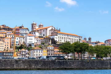 Colorful houses in Ribeira District old town of Porto in Portugal
