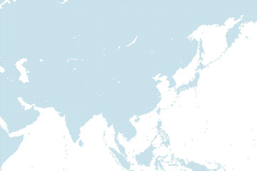 dotted Far East Asia map, large size.