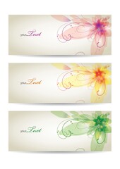 Floral banners