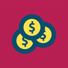 Fototapeta premium Casino dollar coins