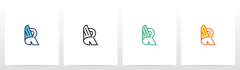 Folded Paper On Letter Logo Design R