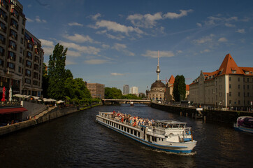 Cityscape of Spree River in Berlin