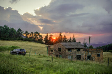 Sunset in the Mountain