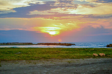 Sunset In the Caribbean Coast