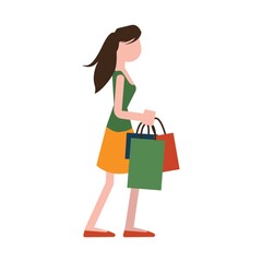 Woman holding shopping bags