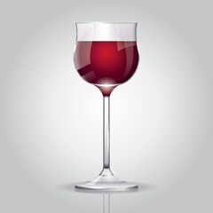Red wine glass