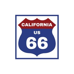 Two-digit interstate route shield, California