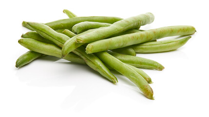 Green Bean Isolated on White Background