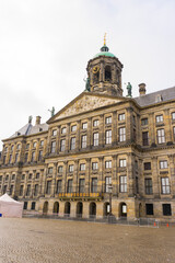 Fototapeta na wymiar Close up of column detailed of Royal Palace Amsterdam in Amsterdam, Netherlands.