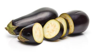 Eggplant Isolated on White Background