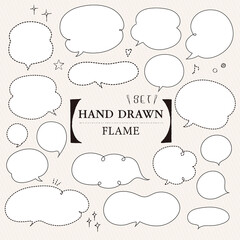 手書きの吹き出しセット