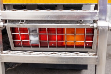 protected truck taillights with radiator