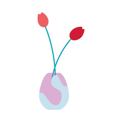 modern living room vase in warm colors