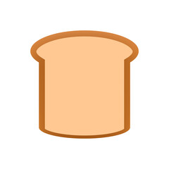 sliced bread icon isolated on white background, clip art bread piece sliced cut, illustration flat lay bread for foods graphic, bread sliced for logo and designs