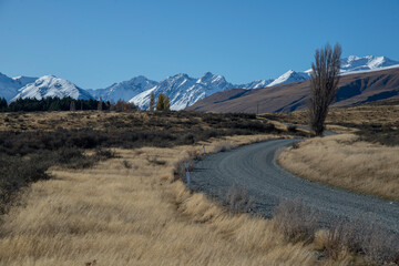 Lake Tekapo shore landscape scene
