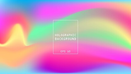 colorful holographic abstract background. wave shape. beautiful for wallpaper