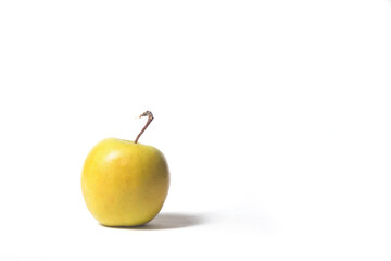 apple on a white background with copyspace