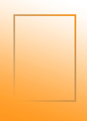 Simple Gradient Empty Frame With Orange Gradient Background. For Wall Art, Quote design, Decor backgrounds, Invitation, Banners & Flyers