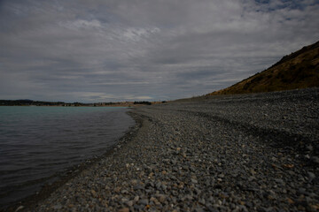 Lake Tekapo shore landscape scene