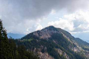 Clouds over the mountain