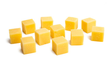 cheese squares isolated