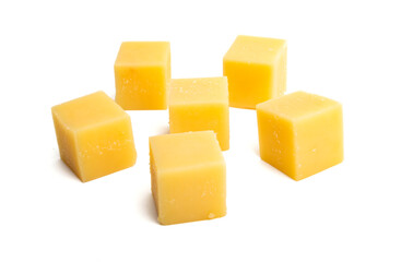 cheese squares isolated