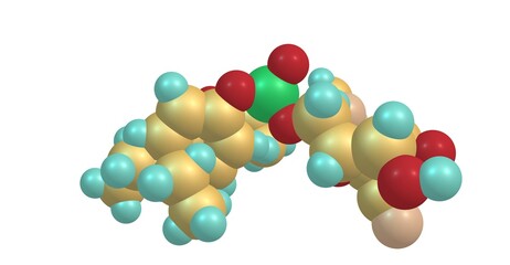 Remdesivir molecular structure isolated on white