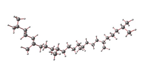 Squalane molecular structure isolated on white - obrazy, fototapety, plakaty
