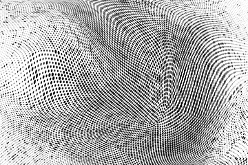 Abstract grungr monochrome halftone pattern. Vector illustration	