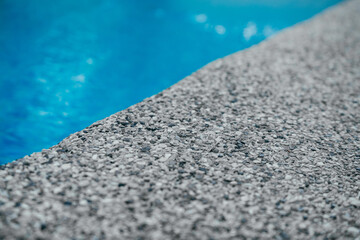Pure blue water the pool. Water caustic background