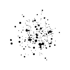 Fototapeta premium Vector black and white ink splash, blot and brush stroke, spot, spray, smudge, spatter, splatter, drip, drop, ink blob brush, paint spot, spray, smudge Grunge textured elements for design, background.
