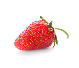 Sweet ripe strawberry on white background