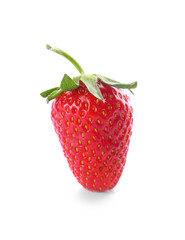 Sweet ripe strawberry on white background