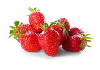 Sweet ripe strawberry on white background