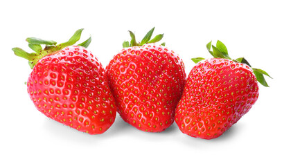Sweet ripe strawberry on white background