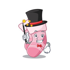 A gorgeous smart Magician of baby socks cartoon design style