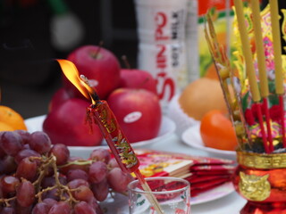 Fruit for pay respect to predecessor in Chinese New Year tradition