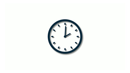 Best aqua dark 3d clock isolated on white background,Clock animation icon