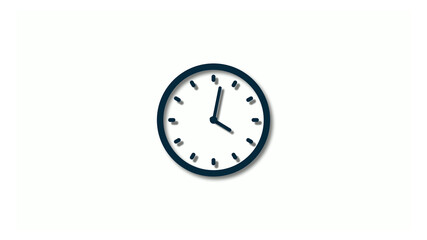 New aqua dark 3d clock icons,clock animation,2 hours clock icon
