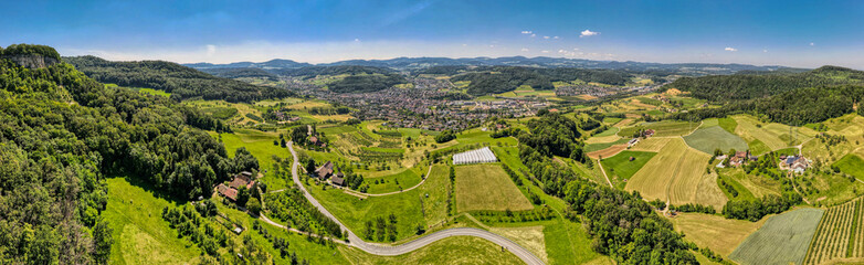 Panorama von Sissach und dem Kanton Basel-Landschaft