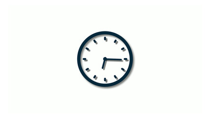 New aqua dark 3d clock icons,clock animation,2 hours clock icon