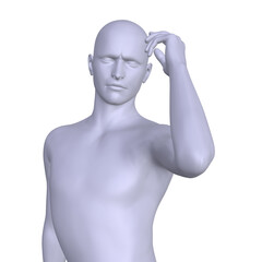 White 3d human model