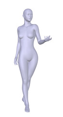 White 3d human model