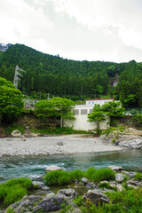 Fototapeta na wymiar 多摩川の上流にある水力発電所