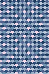 Seamless colorful fish scale pattern in blue and pink colors. Stock iilustration for web and print, backgound, wallaper, textile, scrapbooking and wrapping paper
