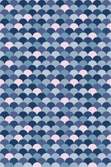 Seamless colorful fish scale pattern in blue and pink colors. Stock iilustration for web and print, backgound, wallaper, textile, scrapbooking and wrapping paper © Олеся Горячева