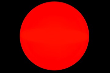 Red sphere with shadow, solar theme